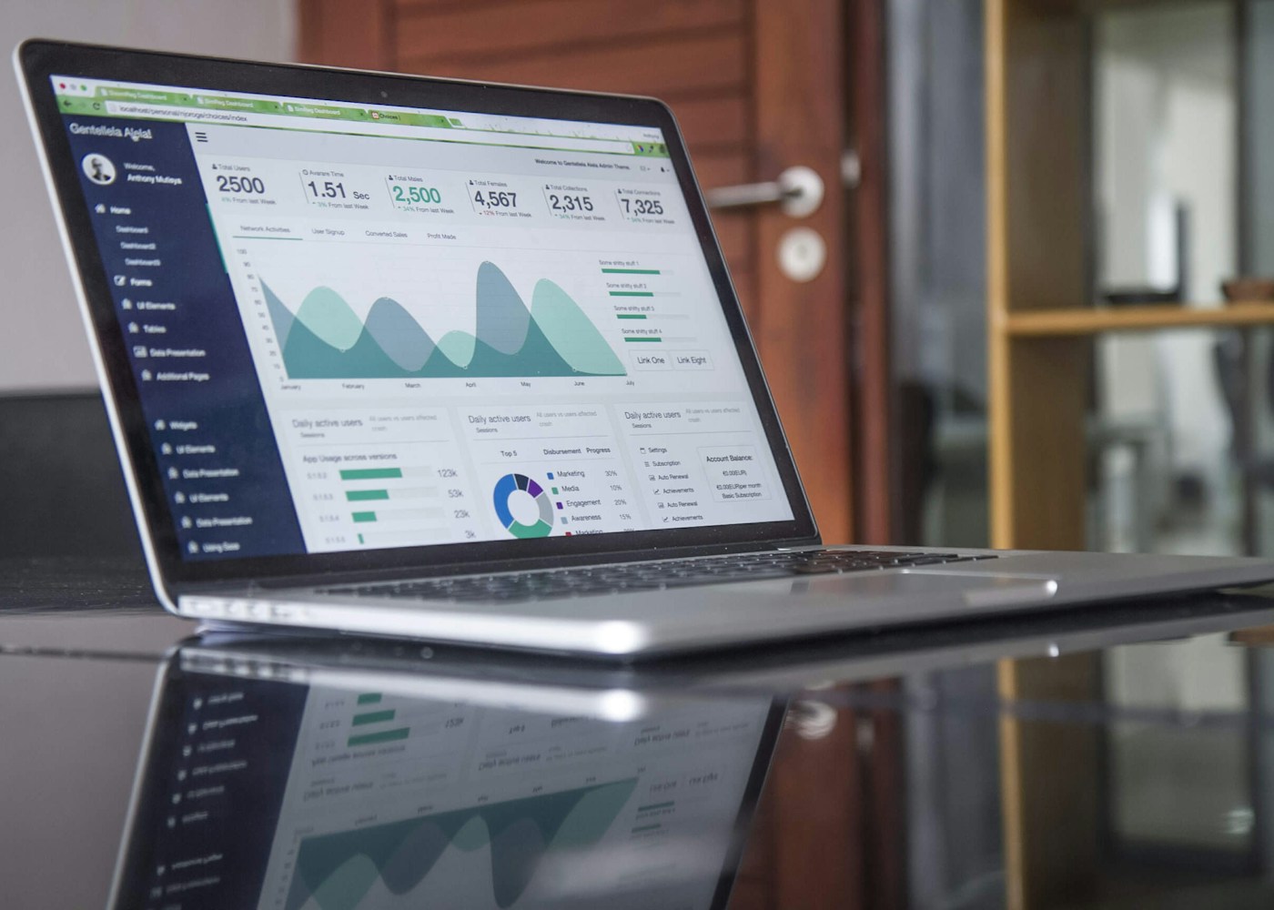 Business growth analytics and rising results